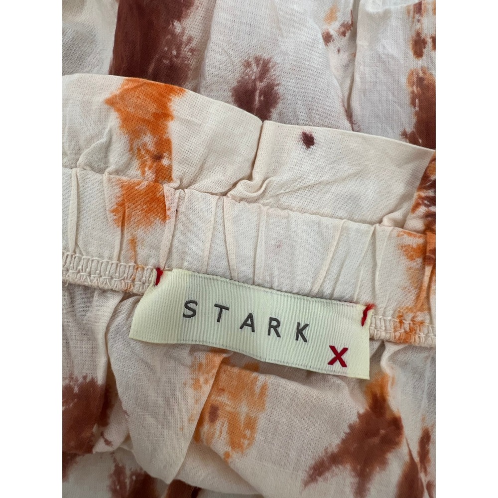 Stark X Brown Orange Tie Dye Strapless Tube Top Small S Boho Festival Coastal - Picture 3 of 10